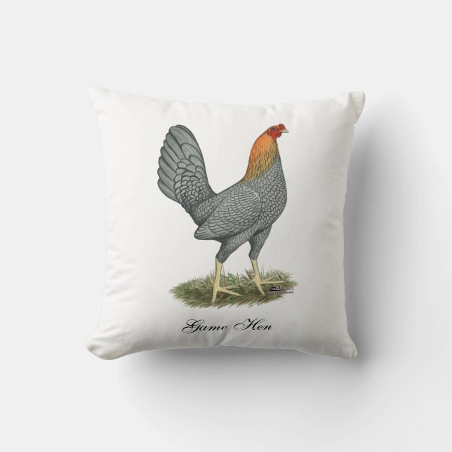 Game Hen Blue Red Kissen (Vorderseite)