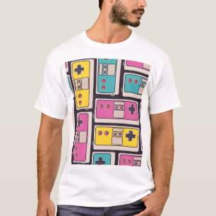 Game Joysticks Vintage Hintergrundbilder T-Shirt