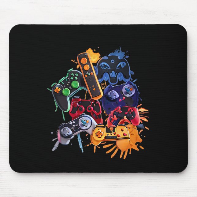 Game-Kontrolle Alle Dinge Video-Game-Controller Mousepad (Vorne)