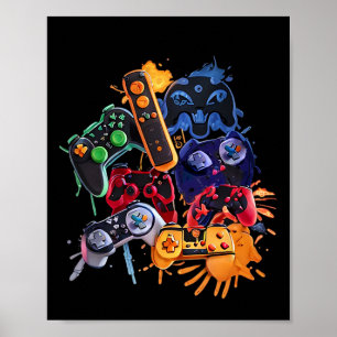 Game-Kontrolle Alle Dinge Video-Game-Controller Poster