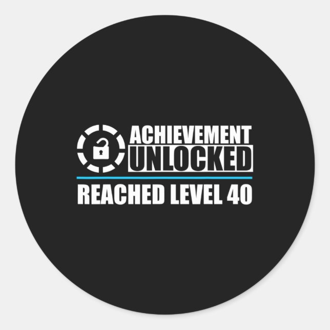 Game Level 40 Shirt1 Runder Aufkleber (Vorderseite)