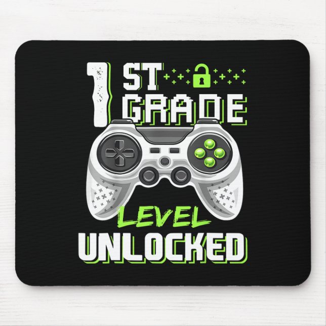 Game-Level am ersten Schultag Mousepad (Vorne)
