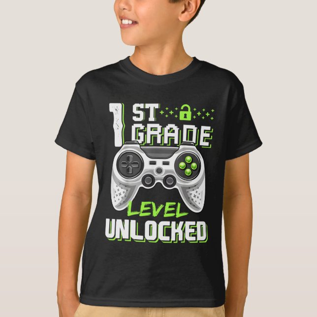 Game-Level am ersten Schultag T-Shirt (Vorderseite)