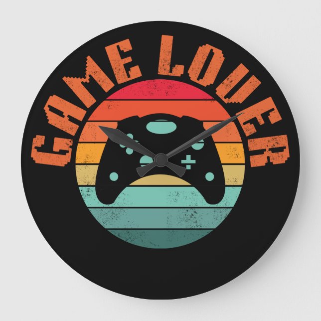 GAME LOVER GAMING CONTROLLER GROßE WANDUHR (Vorderseite)
