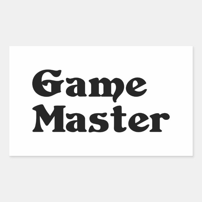 Game Master Rechteckiger Aufkleber (Vorderseite)