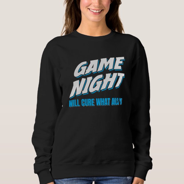 Game Night Board Game  Family Trivia Game Show Hos Sweatshirt (Vorderseite)