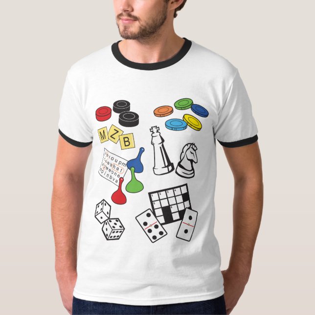 Game Night für Brettspiele, Rätsel und mehr T-Shirt (Vorderseite)