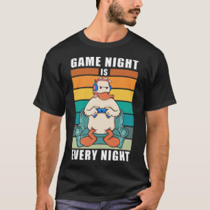 Game Night ist jede Nacht schwarze Arbeit schwarz T-Shirt