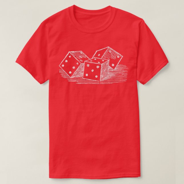 Game Night Party Casino Games Retro Dice Player  T-Shirt (Design vorne)