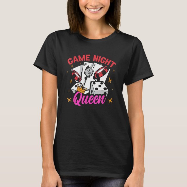 Game Night Queen   Adult Board Trivia Game Night H T-Shirt (Vorderseite)
