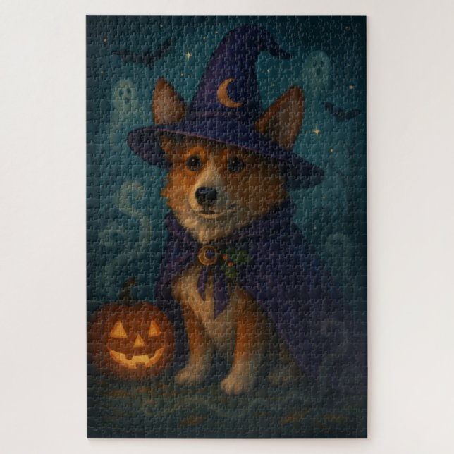 Game Night Whimsical Mystical Corgi verzaubert Puzzle (Vertikal)