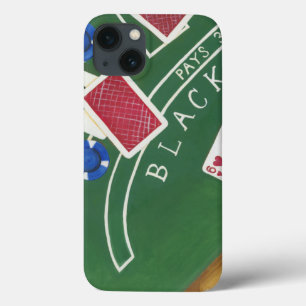 Game of Blackjack with Chips by Chariklia Zarris Case-Mate iPhone Hülle