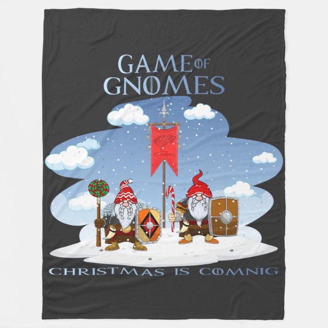 Game of Gnomes Weihnachten kommt Fleecedecke (Vorderseite)