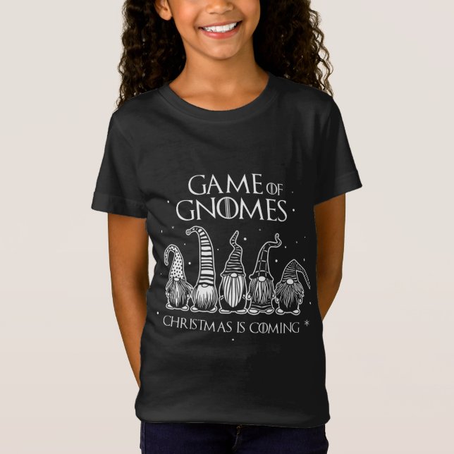 Game of Gnomes Weihnachten kommt lustig drei Gno T-Shirt (Vorderseite)