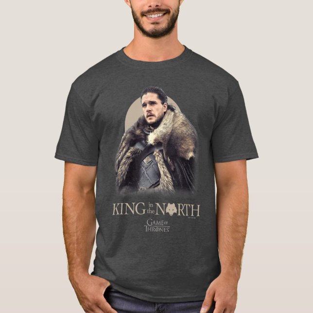 Game ofhrones King ofhe North retro T-Shirt (Vorderseite)