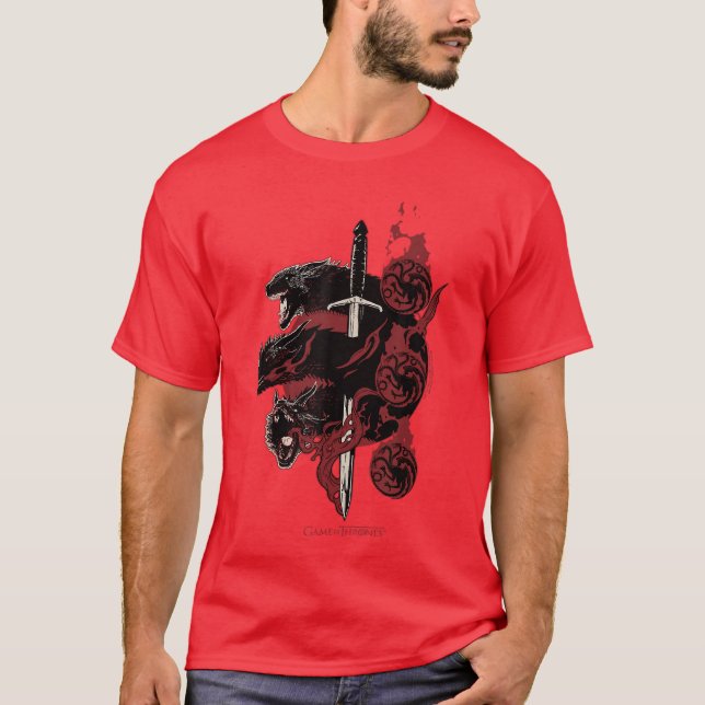 Game ofhronesargaryen Dragons Small vintage T-Shirt (Vorderseite)