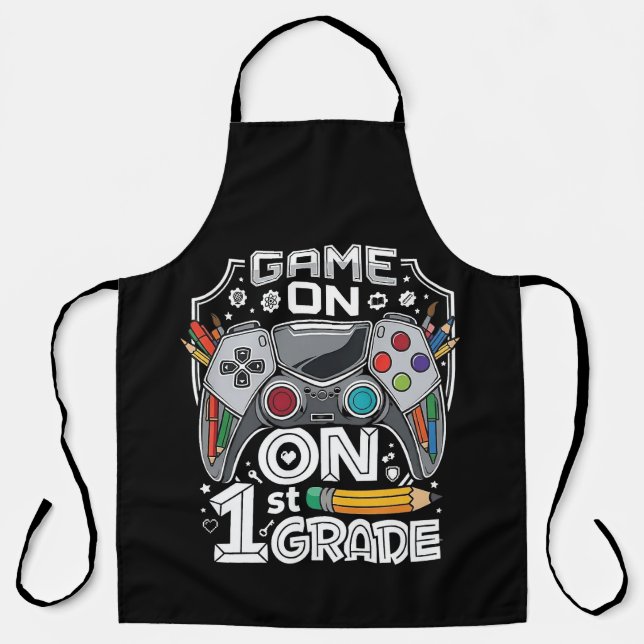 Game On 1. Klasse Zurück zur Schule Schürze (Vorderseite)