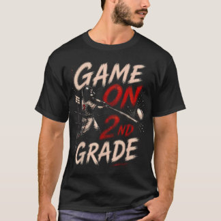 Game On 2. Klasse Baseball Zurück zur Schule T-Shirt