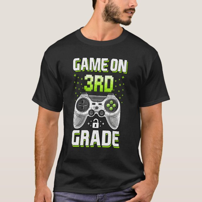 Game On 3rd Grade   Gamer Kids Boys Back To School T-Shirt (Vorderseite)