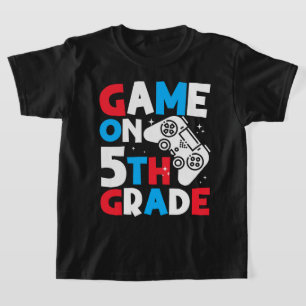 Game On 5. Klasse Lustiger Geburtstag Junge Gamer T-Shirt