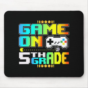 Game on 5th Grad Gaming Video Gamer Back to Schoo Mousepad
