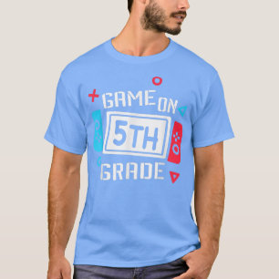 Game On 5th Grade Gaming Boys zurück zum Video der T-Shirt