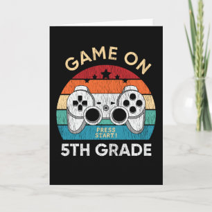 Game On 5th Grade Video Game Back to School Gamer Karte