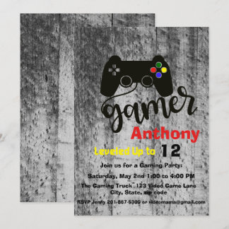 GAME ON...A Video Game Birthday Party Einladung