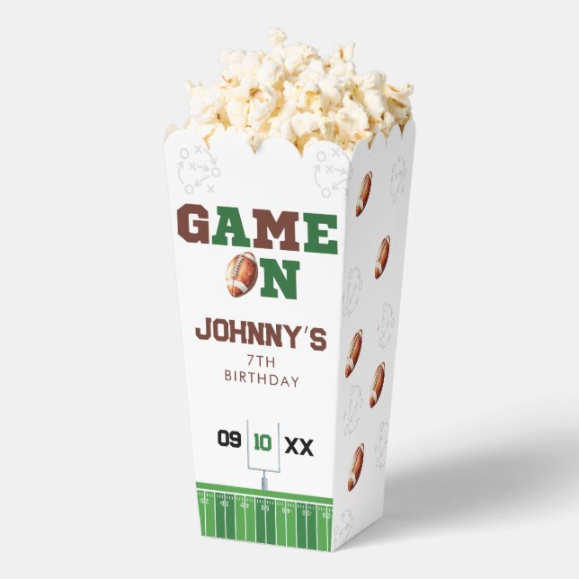 Game On American Football Geburtstag Popcorn Geschenkschachtel (Geplatzt)