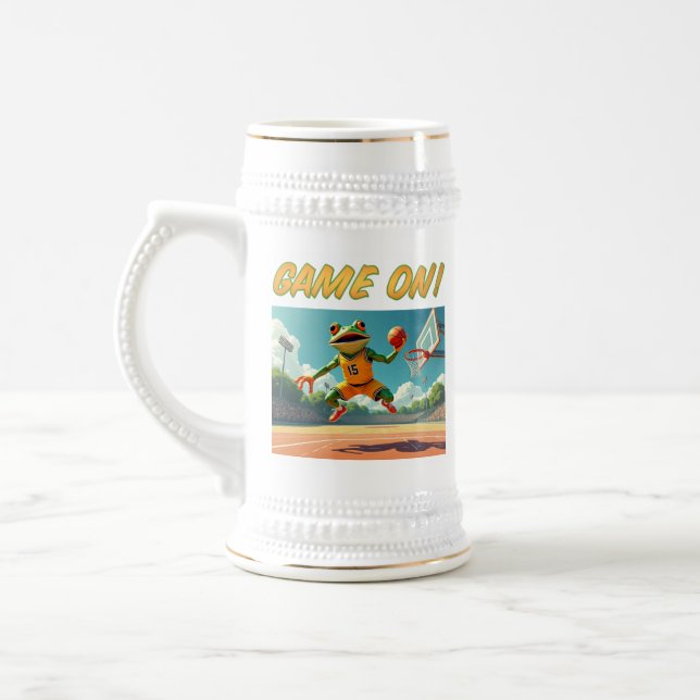 Game On Basketball Frosch, rechts Bierglas (Links)