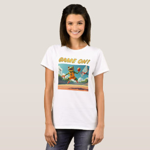 Game On Basketball Froschfrauen Weißer T - Shirt