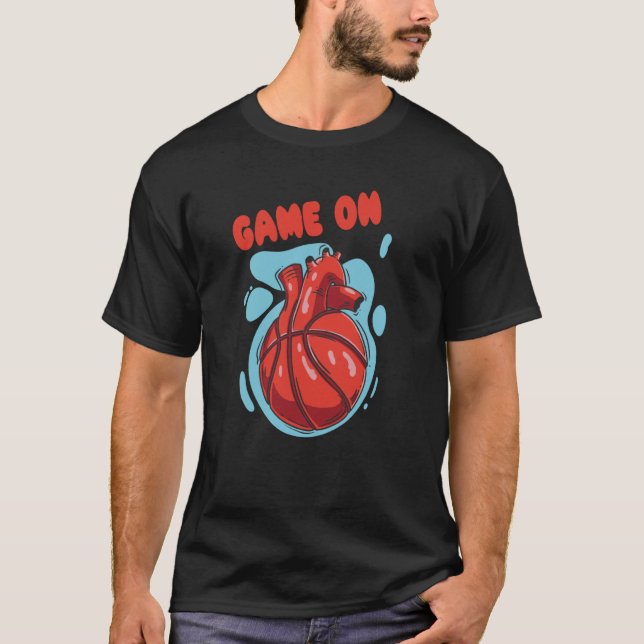 Game On Basketball Slam Dunk T-Shirt (Vorderseite)