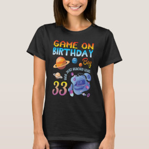 Game On Birthday Gamer Boy hat gerade Level erreic T-Shirt