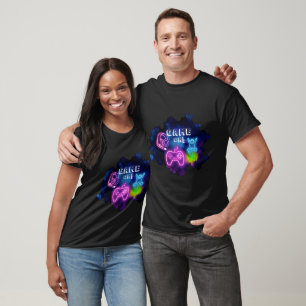Game On Gaming Design   Einfache Neon-Gamer-Steuer T-Shirt