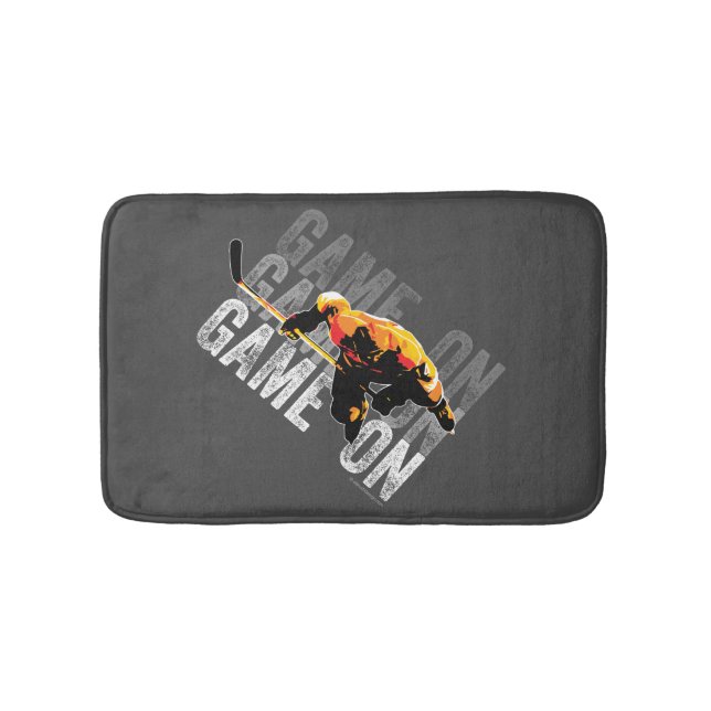 Game On (Hockey) Bath Mat Badematte (Vorderseite)