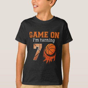 Game-On Ich wende 7 Basketball 7. Geburtstag Junge T-Shirt