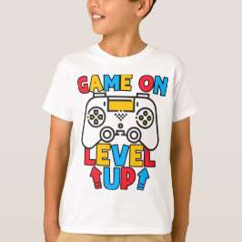 Game On Level Up Funny Birthday Boy Gaming Lover T-Shirt