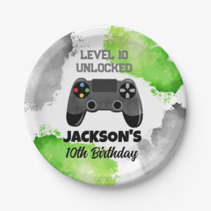 Game On Level Up Gamer Birthday Party Paper Teller