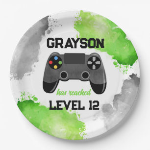 Game On Level Up Gamer Birthday Party Paper Teller