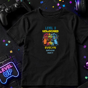 Game On Level Up Video Game Geburtstag Kleinkind T-shirt