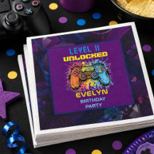 Game On Level Up Video Game Geburtstag