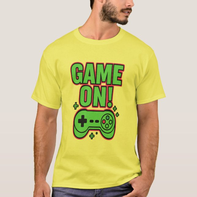 Game On! – Retro-Gaming-Kunst T-Shirt (Vorderseite)
