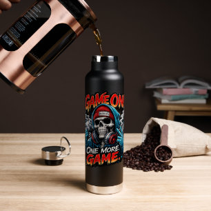 Game On Schädel Gamer Wasserflasche Streetwear G Trinkflasche