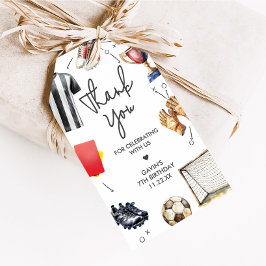 Game On Soccer Birthday Favor Tags Geschenkanhänger