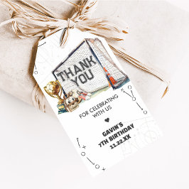 Game On Soccer Boy Birthday Favor Tags Geschenkanhänger
