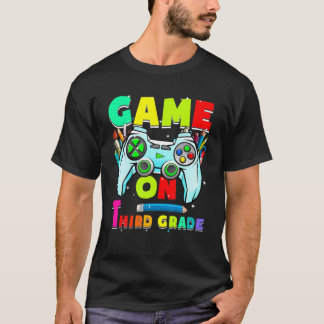 Game On Third Grade Controller Gamer Birthday Boy T-Shirt