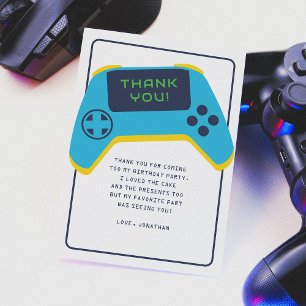Game On Video Game Boy Geburtstag Dankeskarte