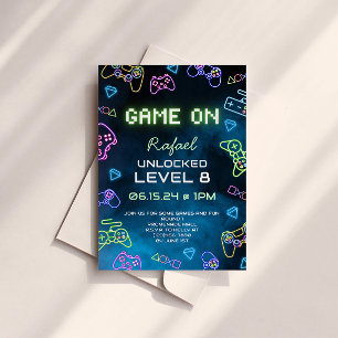 Game On Video Game Einladung