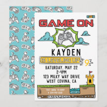 Game On Video Game Geburtstagseinladung