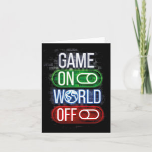 Game On World Off für Jungs und Männer Karte